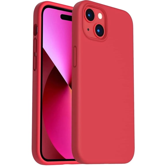 Entronix Silicone Soft Case Designed for iPhone 15 Shockproof Durable Slim Fit, Red