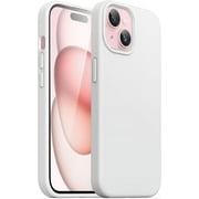 Entronix Silicone Case Compatible with iPhone 15, Protective Cover, White