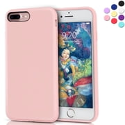 Entronix Silicone Case Compatible with iPhone 7 Plus / iPhone 8 Plus, Protective Cover, Light Pink