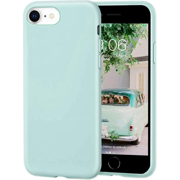Entronix Phone Case Compatible with iPhone 8/7/SE — Soft-Touch Protective Liquid Silicone Cover, Teal