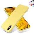 thumbnail image 1 of Entronix Silicone Soft Case Designed for iPhone X/XS Shockproof Durable Slim Fit, Yellow, 1 of 5