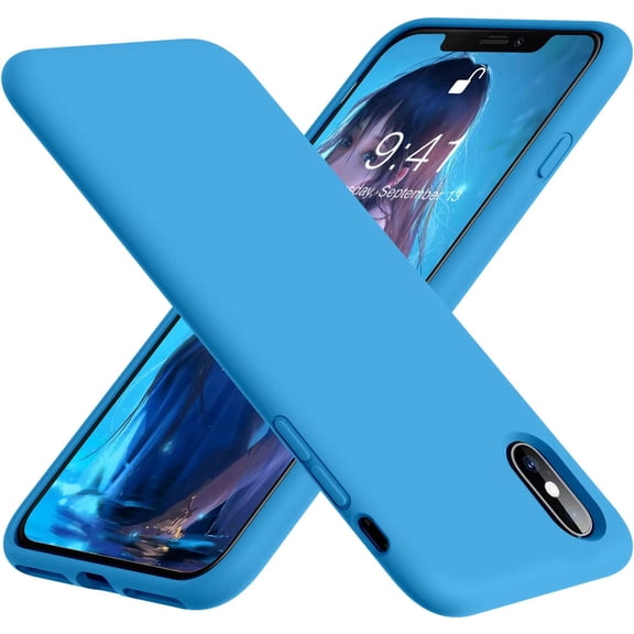 Entronix Silicone Soft Case Designed for iPhone XS Max Shockproof Durable Slim Fit, (Aqua)