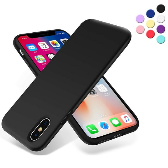 Entronix Silicone Soft Case Designed for iPhone XS Max Shockproof Durable Slim Fit, Black