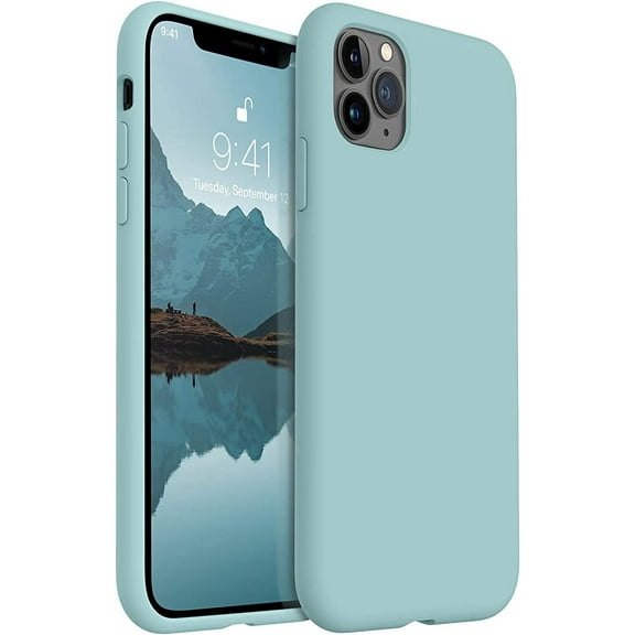 Entronix Silicone Soft Case for iPhone 11 Pro Max Shockproof Durable Slim Fit, Turquoise