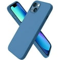thumbnail image 1 of Entronix Silicone Soft Case for iPhone 13 Mini, Anti-Slip Durable Slim Fit Cover, Aqua, 1 of 5