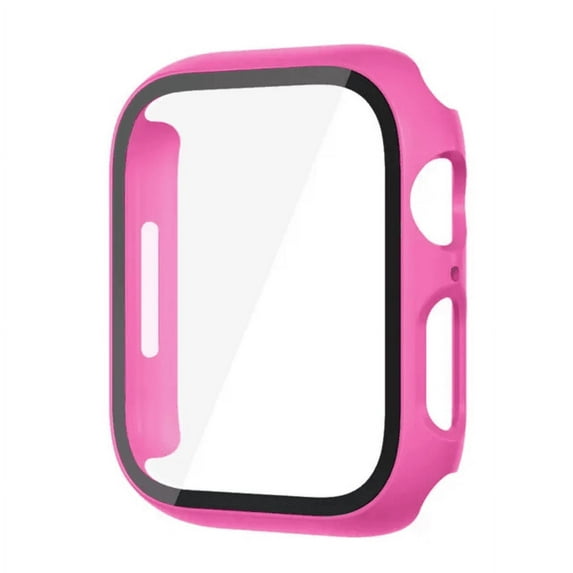 Entronix Smartwatch Protective Case Compatible with Apple Watch Series 6/5/4/SE, 40mm - Snap-On Guard Bumper Full Coverage with Built-In Screen Protector, Hot Pink