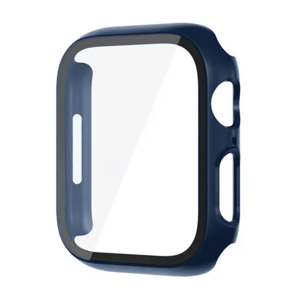 Entronix Smartwatch Protective Case Compatible with Apple Watch Series 6/5/4/SE, 40mm - Snap-On Guard Bumper Full Coverage with Built-In Screen Protector, Navy Blue