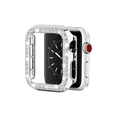 thumbnail image 1 of Entronix Smartwatch Protective Case Compatible with Apple Watch Series 6/5/4/SE, 40mm — Snap On Rhinestone Crystals Guard Bumper Full Coverage with Built-In Screen Protector, Silver, 1 of 7