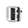 thumbnail image 1 of Entronix Smartwatch Protective Case Compatible with Apple Watch Series Ultra 3/2/1, 49mm — Snap On Rhinestone Crystals Guard Bumper Full Coverage with Built-In Screen Protector, Silver, 1 of 7