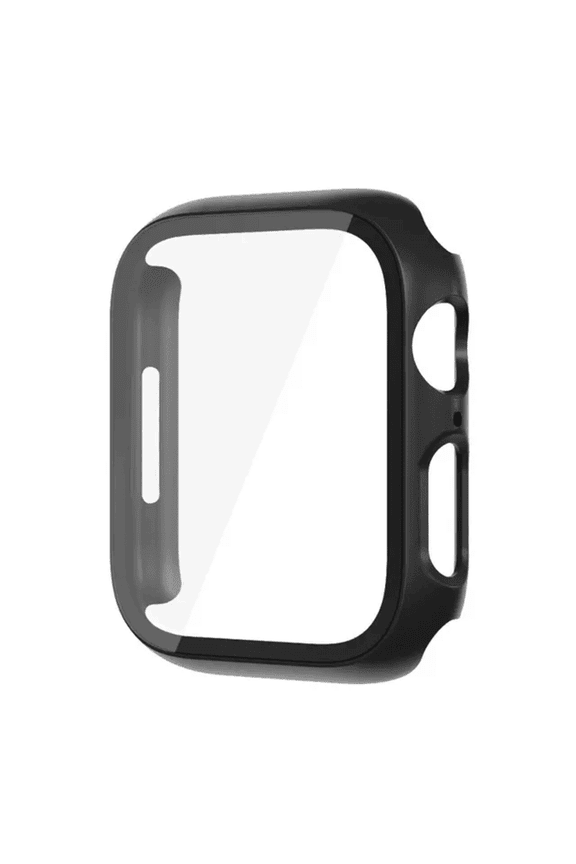 Smartwatch Protector Compatible with Apple Watch Series 11, 42mm — Snap-On Guard Bumper Full Coverage with Built-In Screen Protector, Black