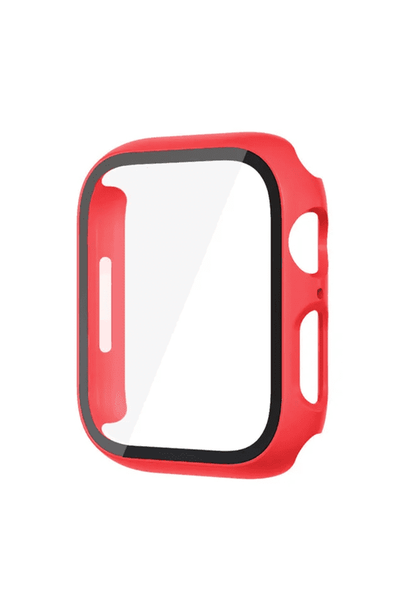 Smartwatch Protector Compatible with Apple Watch Series 11, 42mm — Snap-On Guard Bumper Full Coverage with Built-In Screen Protector, Red