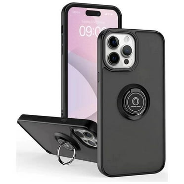 Entronix Sturdy Case Designed for Apple iPhone 16 Pro Heavy Duty Case with Built-in Kickstand, Dual Layer Protection with Rotating Holder Ring, Sturdy Case for Apple iPhone 16 Pro, Black