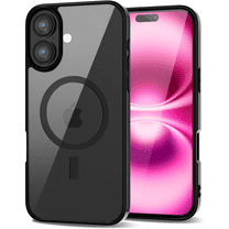 Entronix Transparent Magnetic Case Designed for iPhone 17 Magnetic Case for Rugged Shockproof Strong Magnetic Military Grade Drop Protection Phone Case, Black