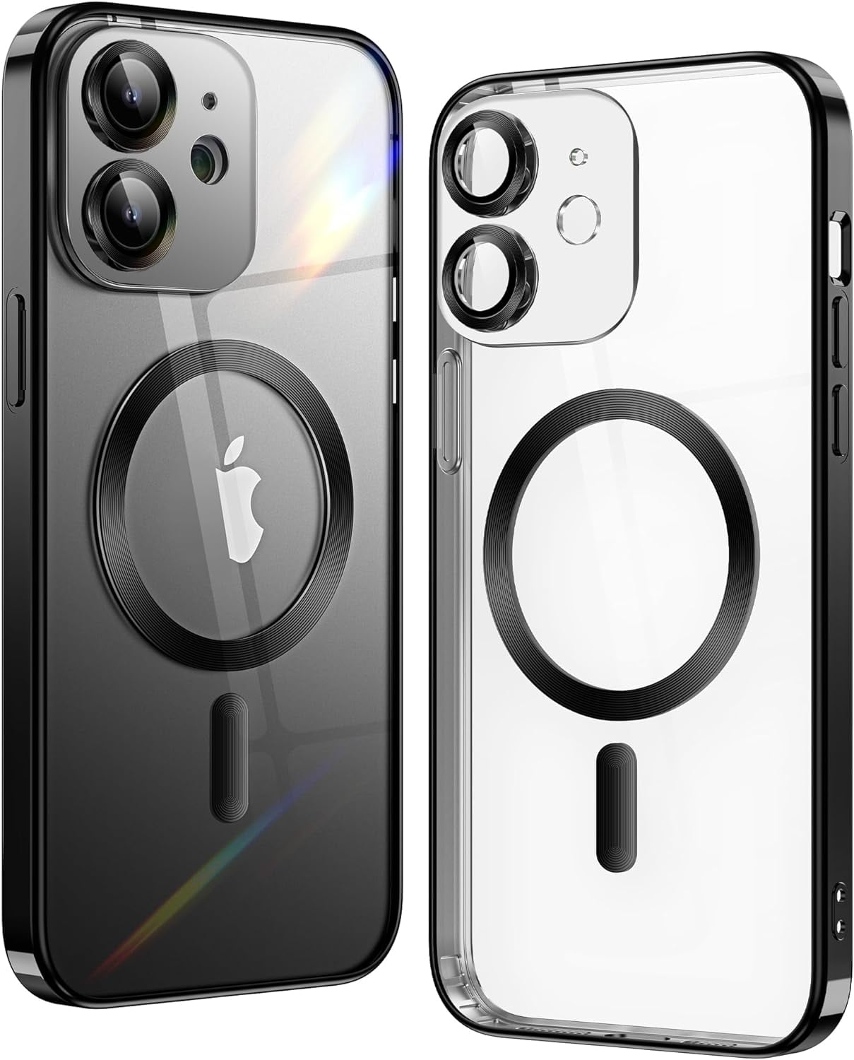 Entronix Transparent Phone Case for Apple iPhone 11 Clear Magnetic Case, [Yellow Resistant] Slim Fit Shockproof Transparent Crystal Clear Magnetic Case for Apple iPhone 11, Black
