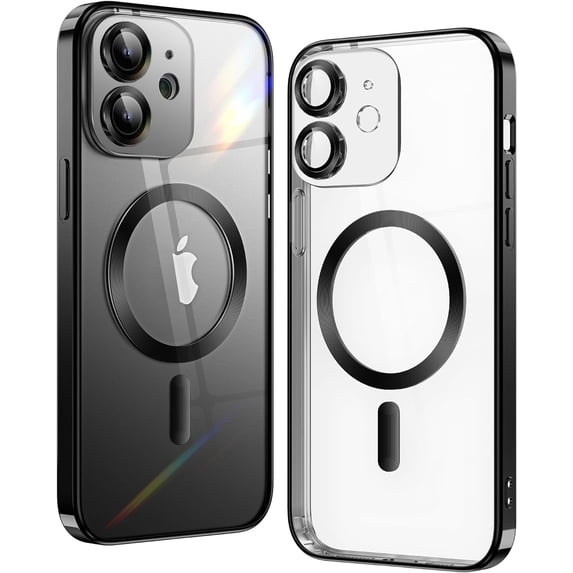 Entronix Magnetic Clear Case Compatible with iPhone 11, Flexible Fashion Cover, Black