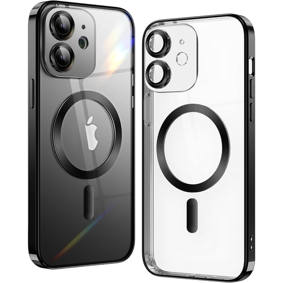 Entronix Magnetic Clear Case Compatible with iPhone 11, Flexible Fashion Cover, Black