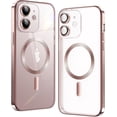 thumbnail image 1 of Entronix Magnetic Clear Case Compatible with iPhone 11, Flexible Fashion Cover, Rose, 1 of 6