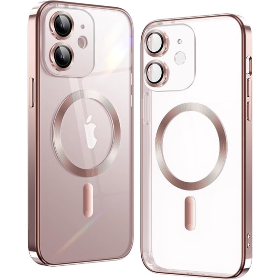 Entronix Magnetic Clear Case Compatible with iPhone 11, Flexible Fashion Cover, Rose