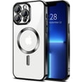 thumbnail image 1 of Entronix Magnetic Clear Case Compatible with iPhone 13 Pro Max, Flexible Fashion Cover, Black, 1 of 5