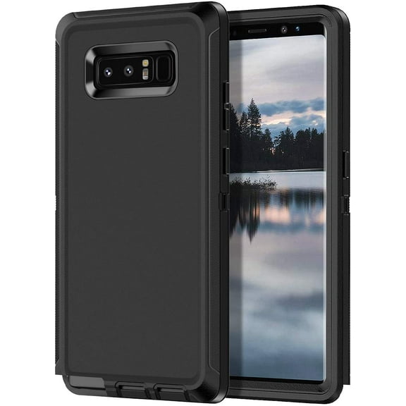 Entronix Triple Layer Protection Shockproof Back Cover for amsung Galaxy Note 8, Black