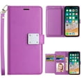 thumbnail image 1 of Entronix Wallet Case for Apple iPhone 14 Plus Leather Wallet Case, Built In Kickstand with Lanyard, 6 Card Slots Holder Folio Flip Phone Case for Apple iPhone 14 Plus, Purple, 1 of 5