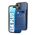 thumbnail image 1 of Entronix Wallet Case Compatible with iPhone 14 Plus, Card Holder Flip Cover, Navy Blue, 1 of 6