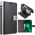 thumbnail image 1 of Entronix Wallet Case Compatible with iPhone 14 Pro Max, Book Style with Lanyard, Black, 1 of 6