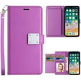thumbnail image 1 of Entronix Wallet Case Compatible with iPhone 12 Pro Max, Book Style with Lanyard, Purple, 1 of 5