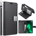 thumbnail image 1 of Entronix Wallet Case Compatible with iPhone 14, Book Style with Lanyard, Black, 1 of 6