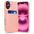 thumbnail image 1 of Entronix Wallet Case for iPhone 17 Leather Wallet Card Holder Case, Built In Kickstand with 6 Card Slots Holder, Pink, 1 of 6