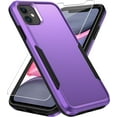 thumbnail image 1 of Entronix iPhone 11 Heavy Duty Case Shockproof And Anti-Scratch with Tempered Glass Protector, Purple, 1 of 7