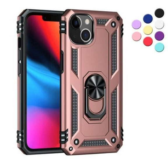 Entronix iPhone 14 Case Cover Military Grade Shockproof Heavy Duty Protective Phone Case with Kickstand for iPhone 14, Black