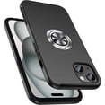 thumbnail image 1 of Entronix Protective Case Compatible with iPhone 15 Plus, Ring Holder Cover, Black, 1 of 7
