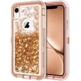 thumbnail image 1 of Entronix iPhone Xr Heavy Duty Glitter Case for Girls Women Liquid Bling Sparkle Shining Glitter Luxury Shockproof Quicksand Soft TPU Cover for iPhone Xr 6.1" Rose Gold, 1 of 3