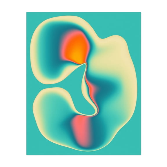 Entropy - Digital Art Abstract Modern Art Geometric Surrealism Psychedelic Minimalist Unframed Wall Art Print 8 x 10 inches