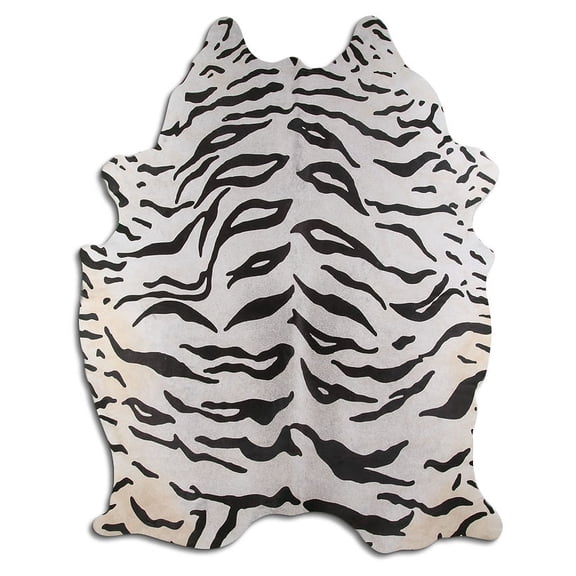 Entrust PRINTED cowhide rugs for sale BENGAL TIGER ON GREY rug