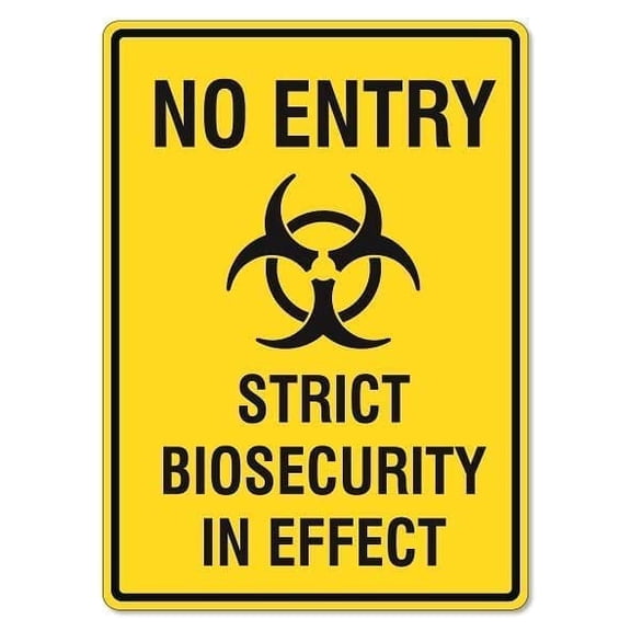 No Entry Biosecurity In Effect Sign Farming Signs Biosecurity Signs Metal Tin Sign Caution Danger Safety Security Warning Notice Signs Size: 8 x 12 inch