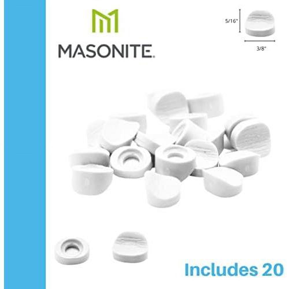 Entry Door Frame Plugs 20Pkg For A Masonite Door Oval Shaped In White