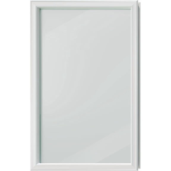 Entry Door Glass Inserts Replacement, 22" x 36", 1-Lite Frosted Tempered Glass Insert Kit with White Frame, for Exterior Front Door.