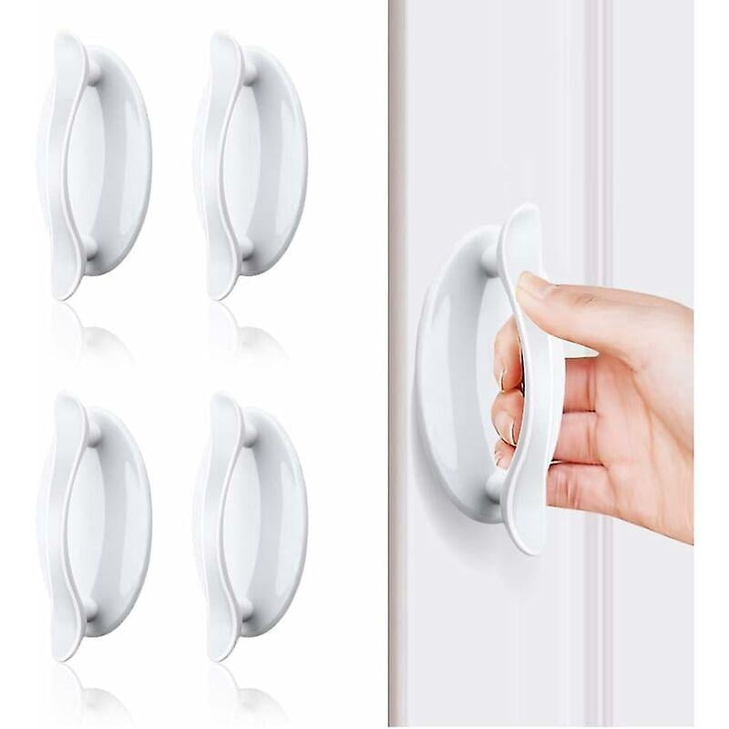 Entry Door Handle, Sliding Door Handle, 4 Pcs White Sticky Door Handle ...