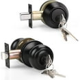 thumbnail image 1 of Entry Door Knob and Single Cylinder Deadbolt Lock Set, Exterior Door Lock Set, Exterior Door Knob with Key Lock and Deadbolt for Entrance and Front Door, Matte Black, 1 of 8