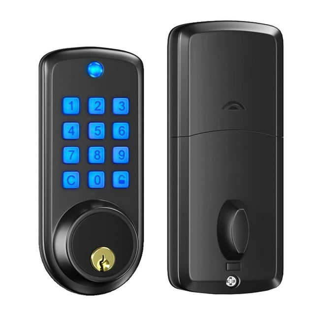 Entry Door Lock Electronic Keypad Deadbolt AutoLocking AntiPeeping