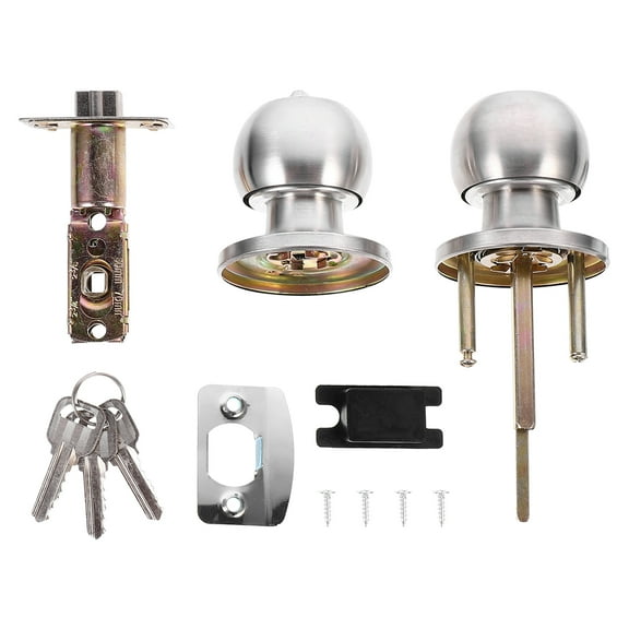 Entry Door Lock Home Spherical Passage Knobs Exterior Handle Entrance Lever Privacy