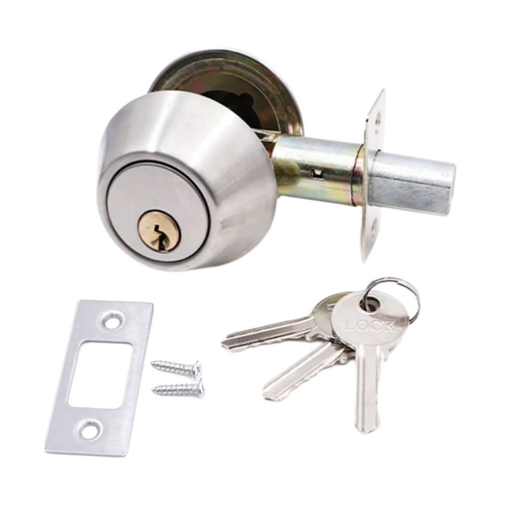 Entry Door Lock with Key Interior Door Stainless Steel Lock Easy to ...