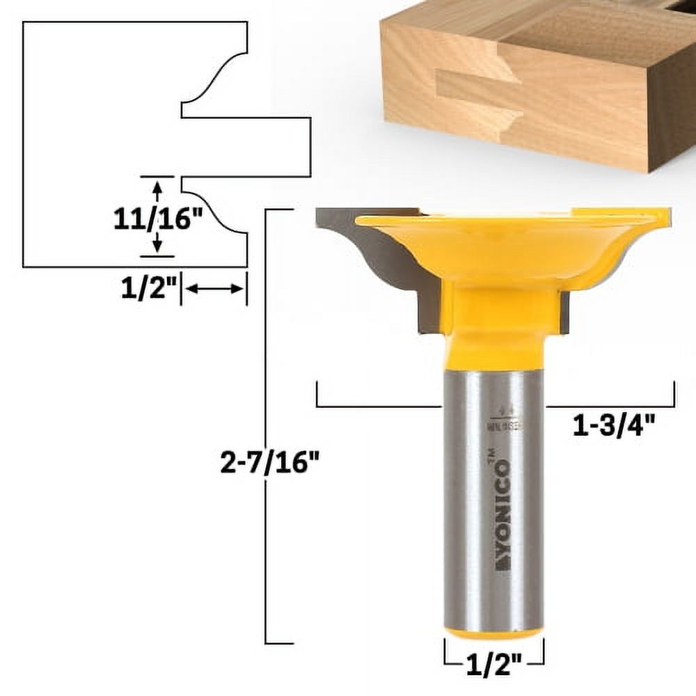 Entry Door Tenon Cutter Router Bit 1/2" Ogee 1/2" Shank Yonico