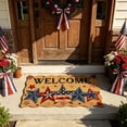thumbnail image 1 of Entry Doormat,Patriotic Coir Fiber Floor Mat, 250th Anniversary Printed Pattern, Wear Resistant Non Slip Base, Rustic Welcome Rug for Indoor Outdoor Entryway Porch, 1 of 6