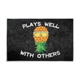 thumbnail image 1 of Entry Doormats for Entryway Outside Door Mats for Home Entry Floor Machine Washable Crystal Velvet Floor Mats Pineapple Print Door Mats Outdoor Matts for Door&nbsp;Welcome Matt for Front Door 16x24IN, 1 of 1