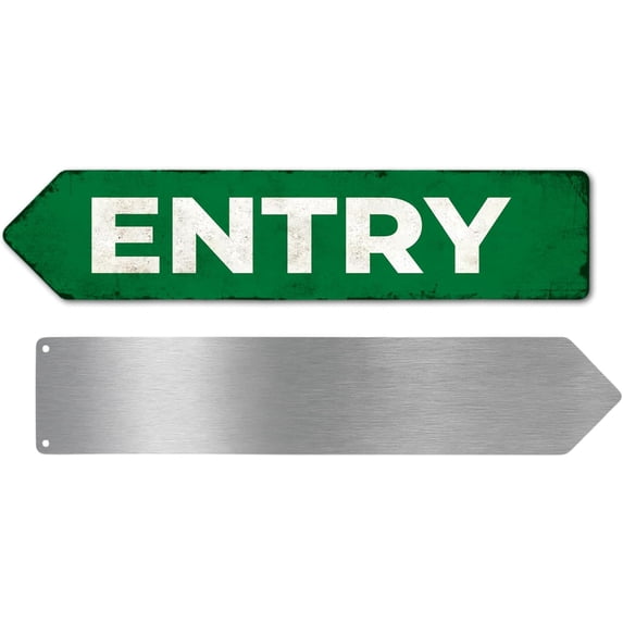 Entry Metal Sign by DC | Arrow Metal Directional Signage for Indoor ...
