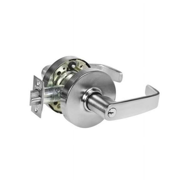 Entry Office Lever Lock Grade 1 with L Lever & L Rose with LA Keyway & ASA Strike, Satin Chrome