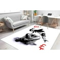 thumbnail image 1 of Entry Rug, Banksy Graffiti Rug, Runner Rug, Thin Rugs, Modern Rug, Area Rug, Abstract Rug, Modern Rugs, Banksy Love Money Rugs, Corridor Rug, 3.3'x9.2' - 100x280 cm, 1 of 8